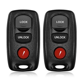 Keylessbest Key Fob Remote Replacement for 2006 2007 2008 Mazda 3 6 3 Buttons 313.8MHz KPU41846 ,Black(2 Pack)