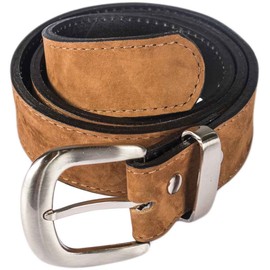 Atitlan Leather Caramel Brown Suede Leather Money Belt 36