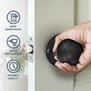 Bwintech 1 Set Beehive Mortice Door Knobs,Black Finishing Pull Door