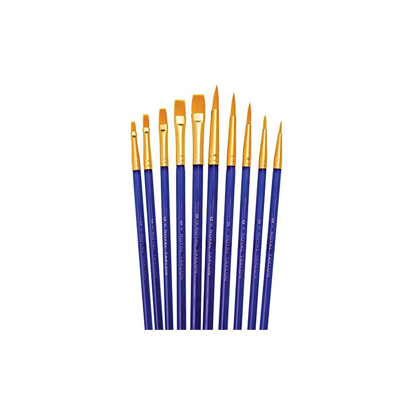 Royal & Langnickel Paintbrushes, Taklon Set, Blue, Nylon, Multicolour, Large