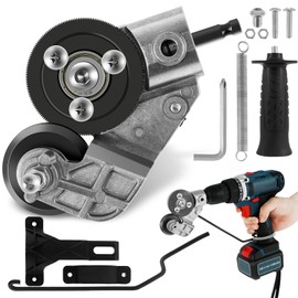 Electric Drill Plate Cutter Wear Resistant Metal Sheet Cutter Precise Fast Cutting Plate Punch Shears Drill Attachment for Aluminium Steel Iron Copper Plate Cutting PoUYWH(new pattern)