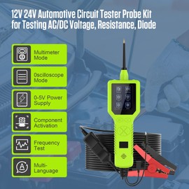 MOTOCOCHE Power Circuit Probe Tester - 12V/24V Voltage Tester with 5M Cable, AC/DC Circuit Analyzer Tracer, Automotive Short Finder for RV Truck SUV