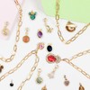 10 Pcs Chain Charm Necklace Bracelets Kit,DIY Paperclip Link Chain