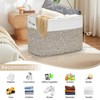 3 Pack Shelf Woven Storage Basket, Closet Rope Baskets For