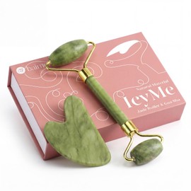 Gua Sha  Jade Roller Set Facial Beauty Tools, BAIMEI Face Roller and Guasha Facial Tool for Face, Neck and Eye Treatment Facial Roller for Skin Care  