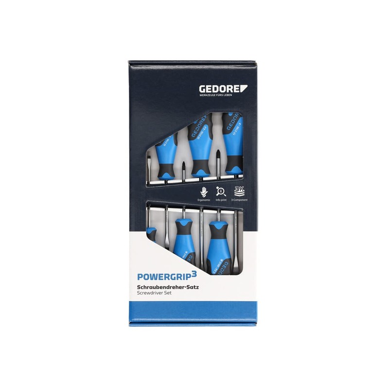 Gedore 2150-2160 PZ-06 3C-Screwdriver Set 6-part PT IS 4-8 1-2