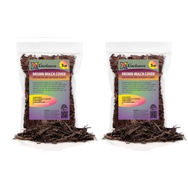 Gardenera Brown Mulch - Sustainable and Environmentally Friendly Ground Cover - 10 QUARTS