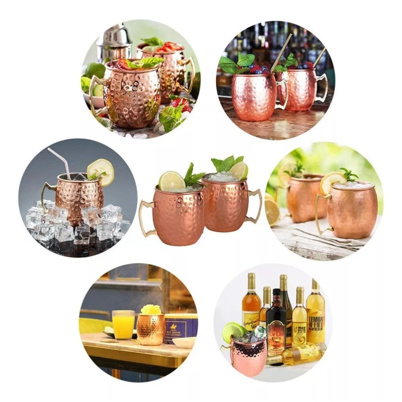 Baixi Moscow Mule 530ml Vaso Taza Cobre Coctelería Bartender Bar