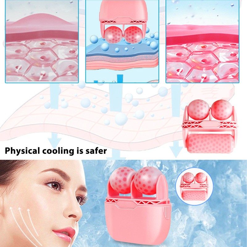 Ice Face Roller Cold Compress Double Heads Reduce Puffiness Fade