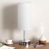 Aooshine Touch Lamps, Table Lamps with White Shade, Silver Base(Bulb