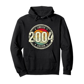Retro 21 Year Old Vintage 2004 Limited Edition 21st Birthday Pullover Hoodie