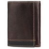 LOUEBICA Men's Genuine Leather Wallet Trifold Wallet RFID Blocking Minimalist