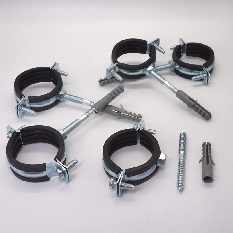 SKIR'CO Pipe Brackets with Black Rubber Lining for Diameter 47-51