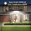 MORSEN 200W Flood Light Outdoor Plug in - 20000LM 5000K