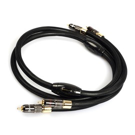 HiViLux High-end Reference HIFI NF RCA Cable OCC/SCC Diameter 14 mm for Stereo Pair (1.0 m Pair)