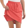 Collections Etc Women's Drawstring Cotton Knit Pull-On Skort with Elastic