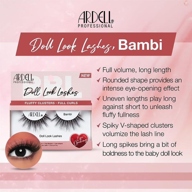 Ardell Doll Look Lashes Bambi, 4 pack