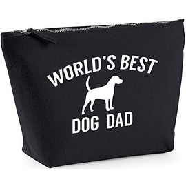 Hippowarehouse Worlds best dog dad printed make up cosmetic wash bag 18x19x9cm