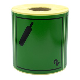 MD Labels 500 Dangerous Goods Labels ADR 2.2 Non-flammable Non-Toxic Gases 100 x 100 mm Hazardous Goods Class 2