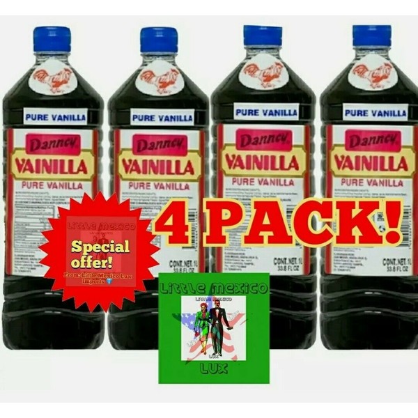 4X) Bottles Danncy Mexican Vanilla Pure One Liter Bottles(each)(SameDay FREE-⚡🚚