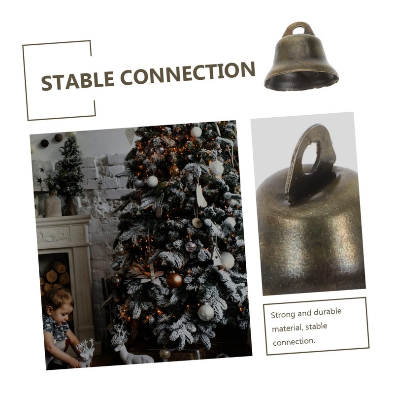 jojofuny 100Pcs Christmas Copper Bell Pendant Small Decorative Bells for