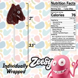 Horse Suckers - 12 Horse Lollipops Individually Wrapped - Horse Party Favors for Horse Birthday Party, Western Cowboy Party Favors, Farm Themed Party Favors, Kentucky Derby, Horseback Riding