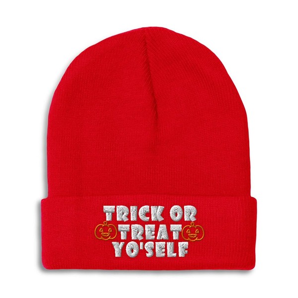Beanies for Men Trick Or Treat Yo'self Skull Cap Winter