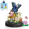 GAROMIA Flower Building Blocks Set Butterfly Bouquet Building Block Mini