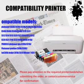 178 XL Ink Cartridges High Yield Refill ReplacementCompatible for HP Photosmart D5460 D5460 D5400 D5463 5510 5511 5512 5514 5515 5520 5521 6510 6512 C6380 C6300 C5300 C5383, Color × 3