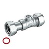 UKDD® 15mm Service Valve Straight 1/2" Inc. Washer Chrome