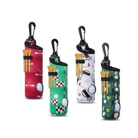 4 Pieces Golf Ball Tee Holder Neoprene Pouch Golf Ball Carry Bag Multicolor Portable Accessories for Man Woman.