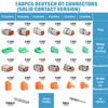 MACHSWON 188PCS Deutsch DT Gray Connector Kit Environmentally Sealed Automotive