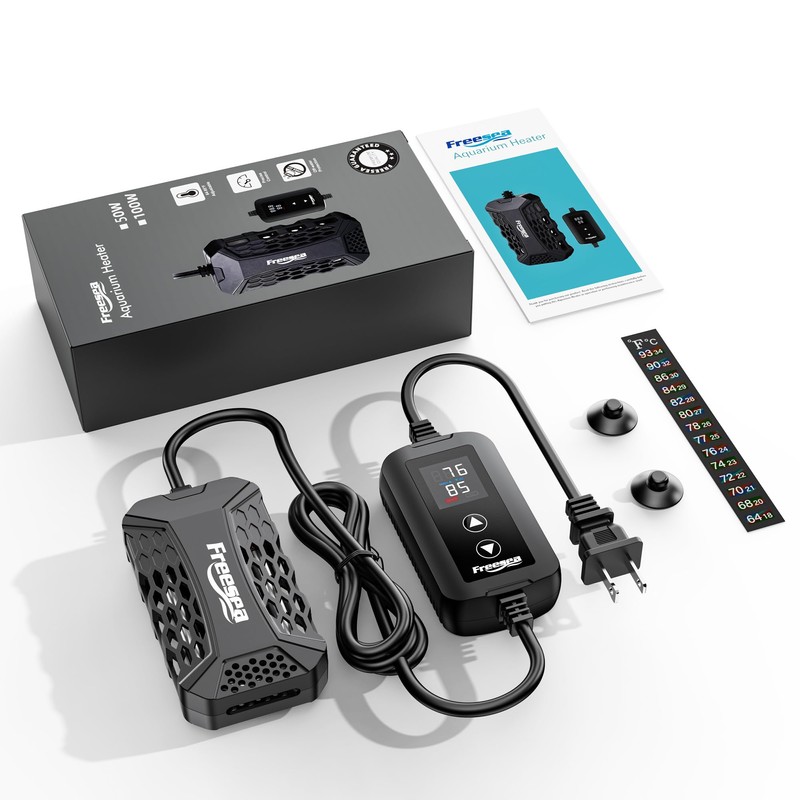 FREESEA Aquarium Fish Tank Heater: 100W Submersible Aquarium Heaters with