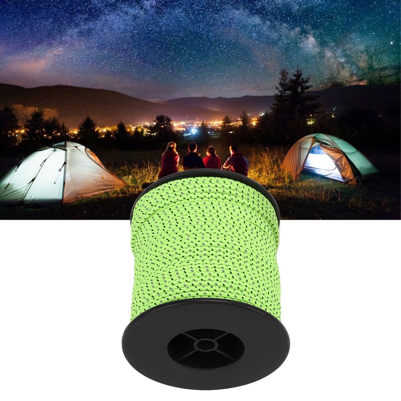 Camping Rope Fluorescent Tent Reflective Cord for Outdoor Camping Hiking