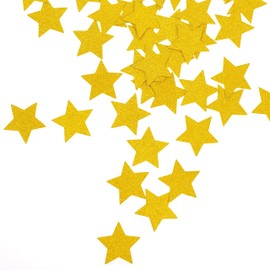 Glitter Gold Five Stars Table Confetti Decor for Wedding Birthday Graduation Party Twinkle Stars Confetti Sequins Bachelorette Christmas New Years Party Confetti Sprinkles Decorations, 200pc