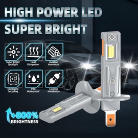 Compatible For Hyundai Elantra 2007-2013 H1 H11 High/Low Beam 881 Fog Light Bulbs, 800% Brightness 6000K White Fanless, Plug and Play, IP68 Pack of 6