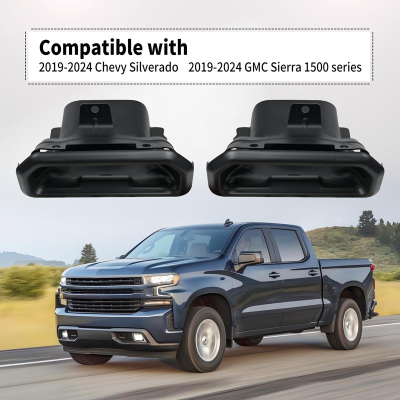 2253506 Exhaust Tips Bezels Black RH/LH 1 PAIR Compatible with