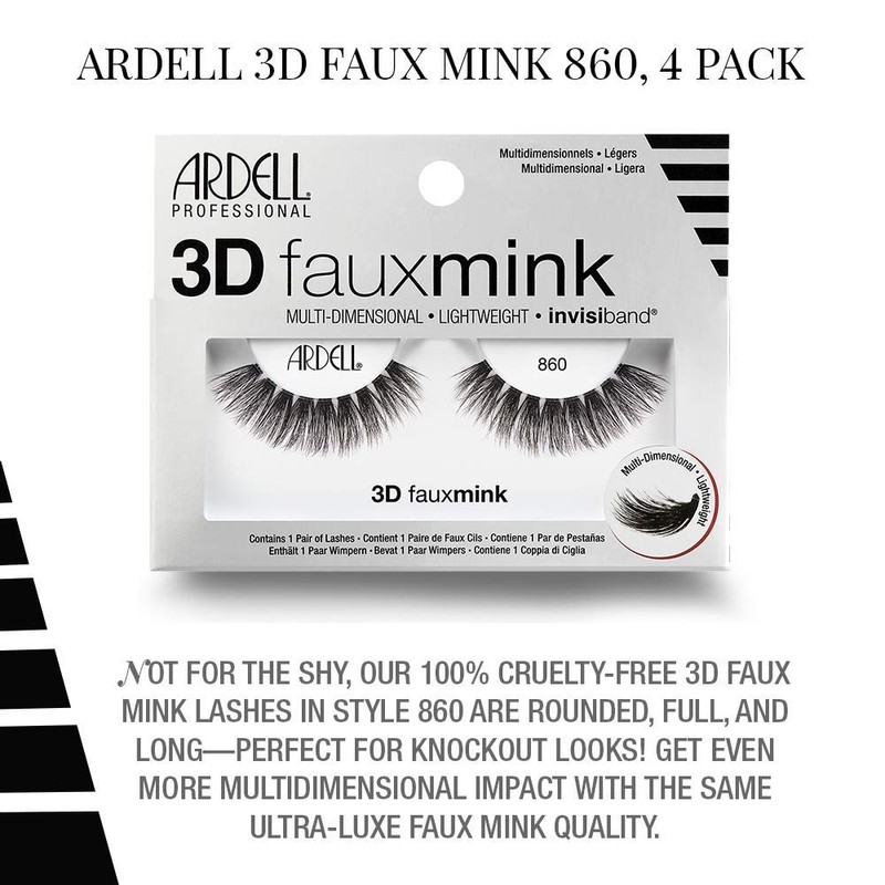 Ardell Professional 3D faux mink, artificial eyelashes for a voluminous