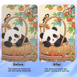 KISREL 473 ML Diamond Painting Sealer, 16oz Diamond Painting Adhesive with Applicator, 5D Diamond Painting Glue Sealer Permanent Hold, Shine Effect Conserver for Jigsaw Puzzles