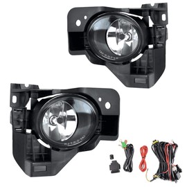 Driving Fog Lights Lamps Replacement for Nissan Maxima 2009 2010 2011 2012 2013 2014 with H11 12V 55W Halogen Bulbs & Switch and Wiring Kit (Clear Lens)