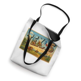 Texas 50s Vintage Retro Travel Souvenir Poster Art Graphic Tote Bag