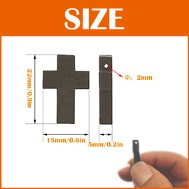 CHENNAN Pack of 200 Wooden Cross Pendants, Small Wooden Crosses, Wooden Crucifix Cross Chain, Cross Beads Pendants, Accessories for Party Favours, Sunday School DIY Jewellery Projects (2 Colours)