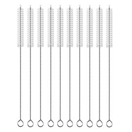 Straw Cleaner Brush Extend 12 inch, Extra Wide 12mm diam Pipe Cleaners, Extra Long Straw Brush for Sippy Cup, Water Bottle and Tubes, Drinking Straw Cleaning Brush Set 10 Pack