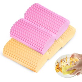 JJZGPP Reusable Dust Sponges, Wet Sponge Duster for Household Cleaning, Absorbent Dust Cleaning Sponge, Pack of 5, Pink and Yellow