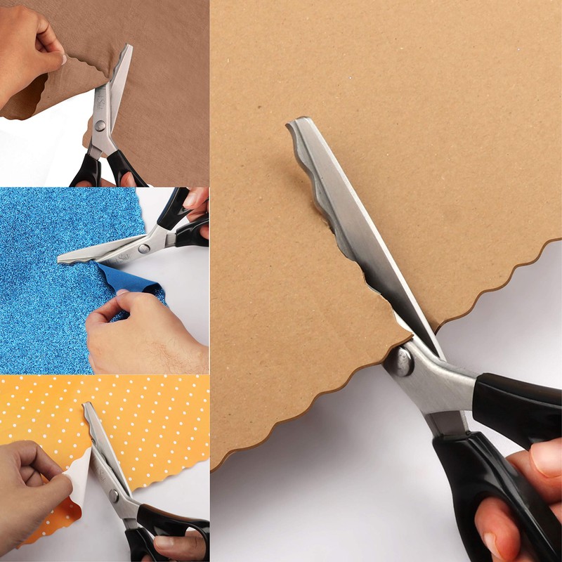 Handi Stitch Pinking Scissors with Thread Cutter - Dressmaking Scissors