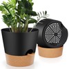 YNNICO 10-Inch Plant Pots, Self-Watering Planters with Drainage Holes &
