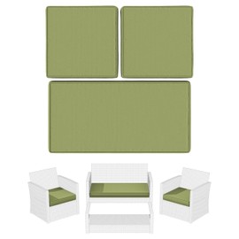 Snubbull 3 Pack Outdoor Furniture Cushions,High-Elastic Replacement Sponge Fits for 4-Seater Wicker Rattan Patio Furniture Cushions Sofa Loveseat Chair Couch（36x18x3,18x18x3 Liner & Cover