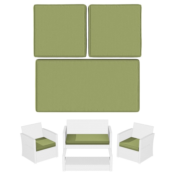 Snubbull 3 Pack Outdoor Furniture Cushions,High-Elastic Replacement Sponge Fits for