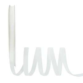 QAVBFA - Cinta de nailon de terciopelo blanco, carrete continuo de 20 yardas, cinta de Navidad perfecta para envolver regalos, ramos florales, decoración del hogar