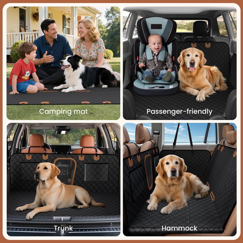 A-Pce 600D Heavy Duty Dog Car Seat Cover for Back